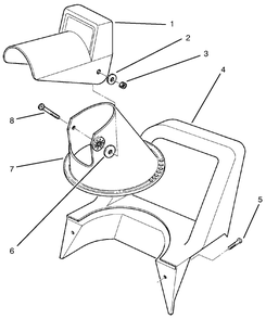 Chute Assembly Diagram and Parts List for 38025 240000001 - 240999999 Lawn Boy Snow Blower